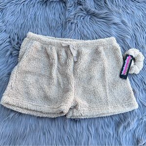 Weekending Soft Sherpa Shorts with Matching Scrunchie NWT